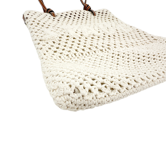 STAUD Crocheted Porte Tote Bag in Cream - Picture 9 of 13